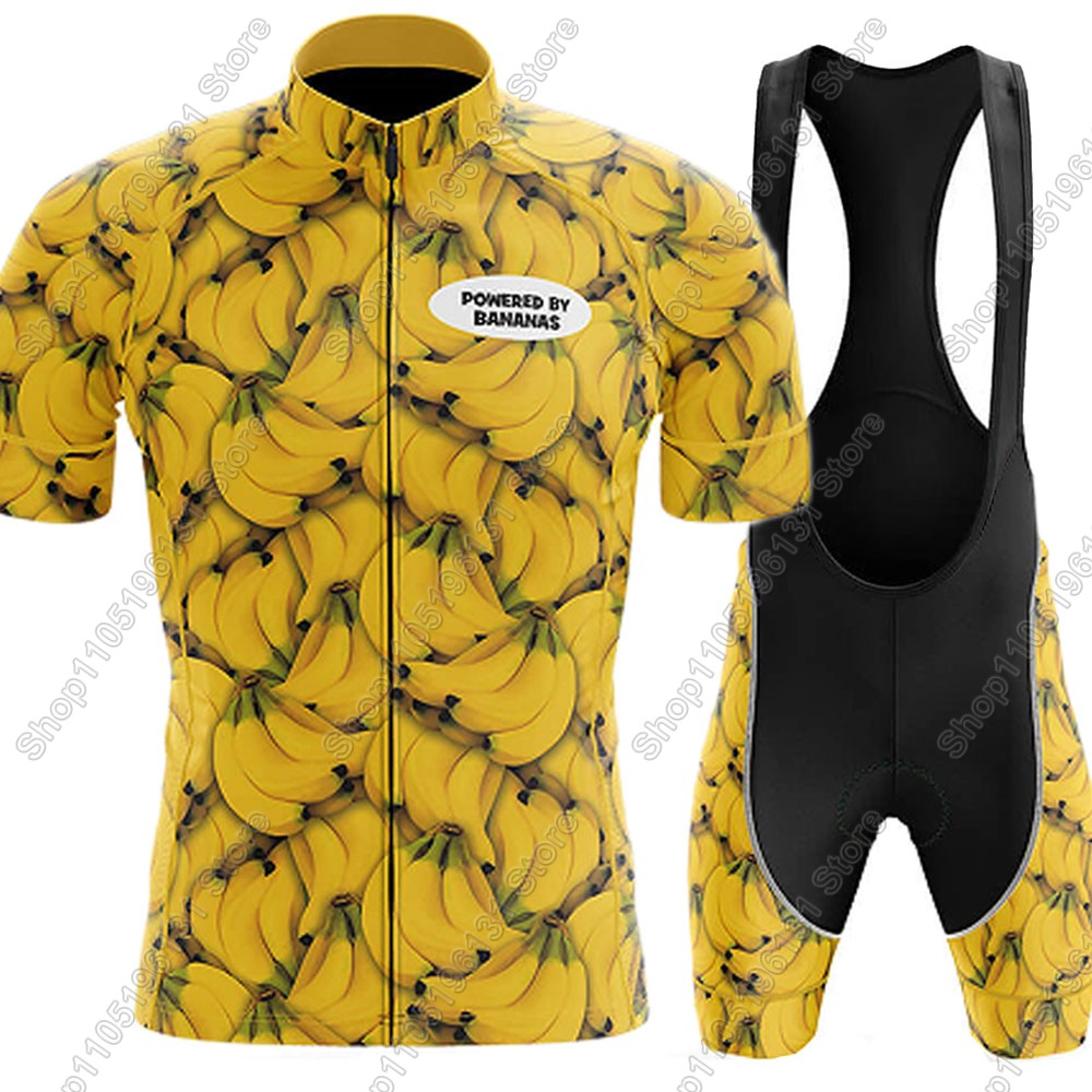 Cycling Commute Shorts - Powerouge-By-Bananen 2026 Wielertrui Set Zomer Fietskleding