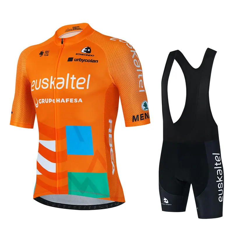 Cycling Commute Shorts - 2025 TEAM EUSKADI Wielertrui Set Oranje