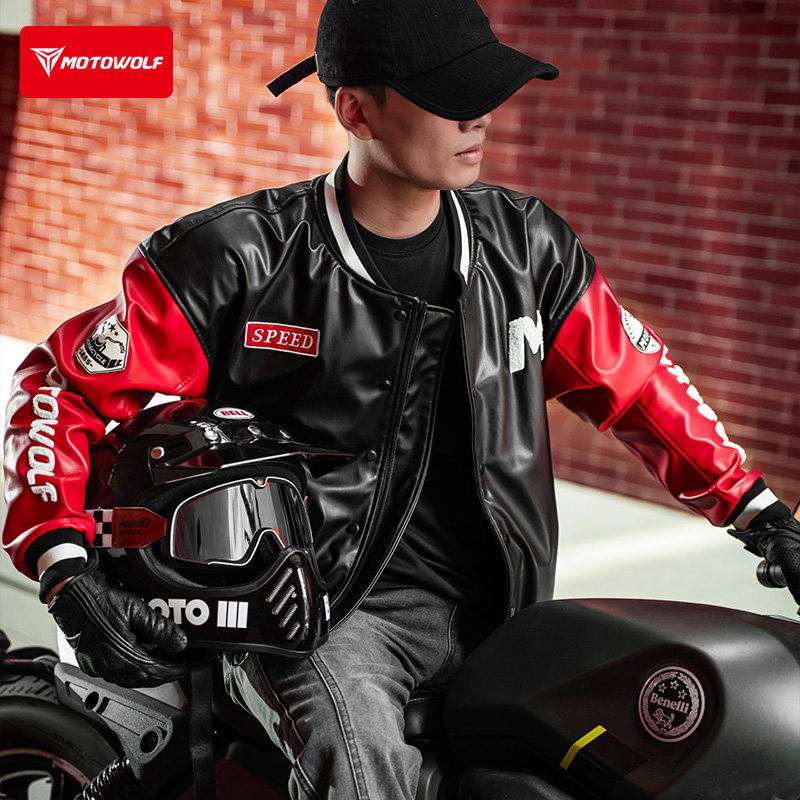 Cycling Commute Jacket - Motorracepak Vier seizoenen Commuter motorfiets lederen